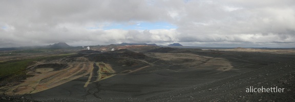 Krater Tephra Hverfjall Vulkan