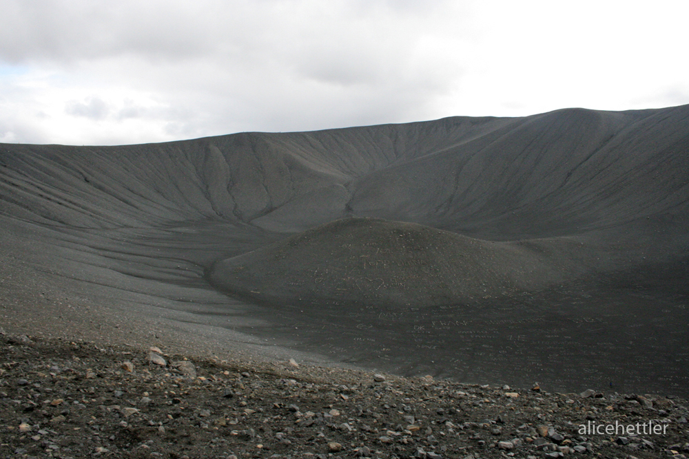 Krater Tephra Hverfjall Vulkan